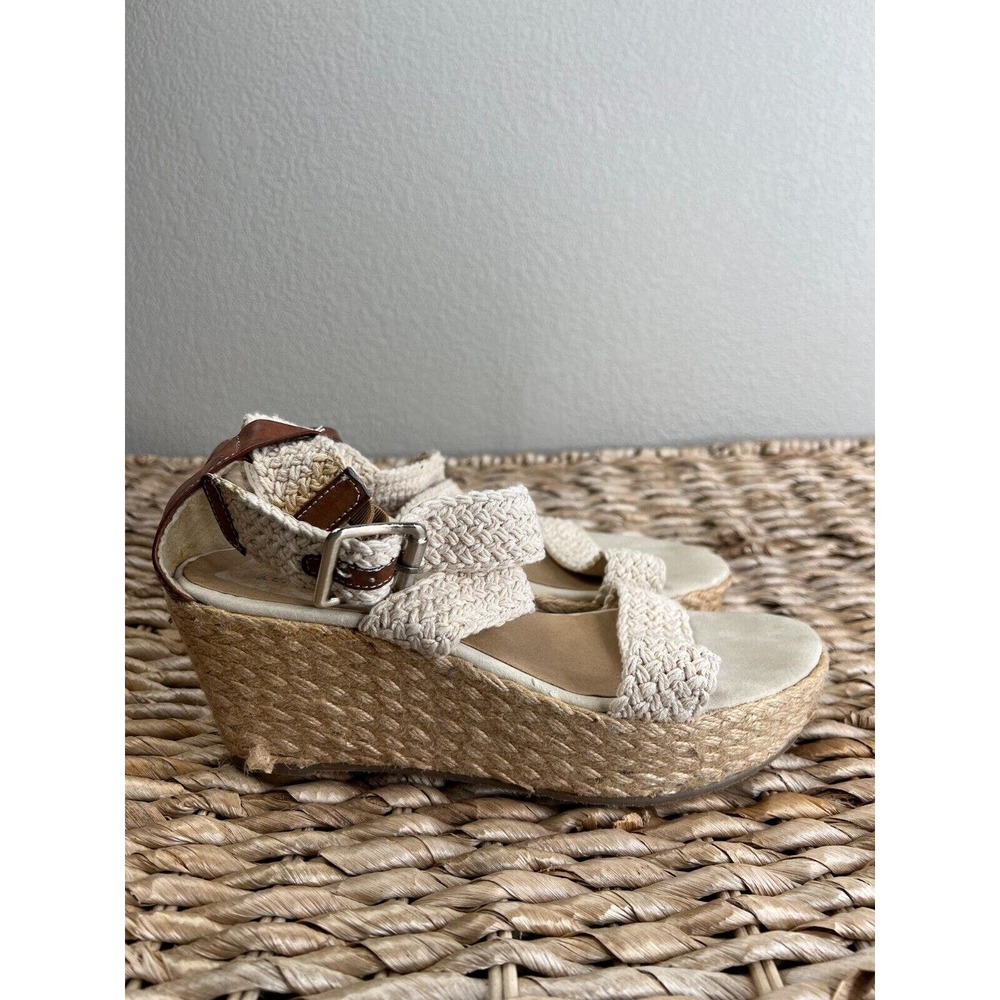 Kelly & Katie Women Espadrille Wedge Sandals Cream Size 9.5M